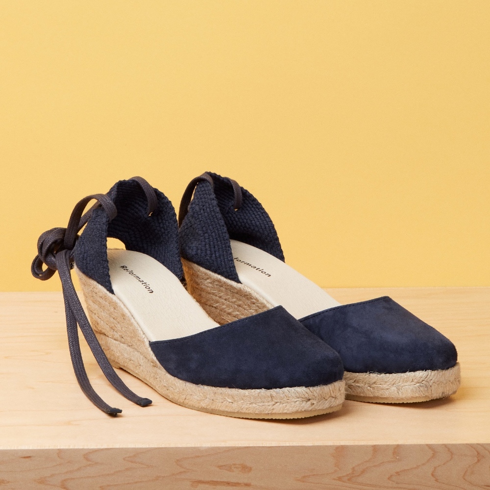 NIB Reformation Romy Espadrille Wedge